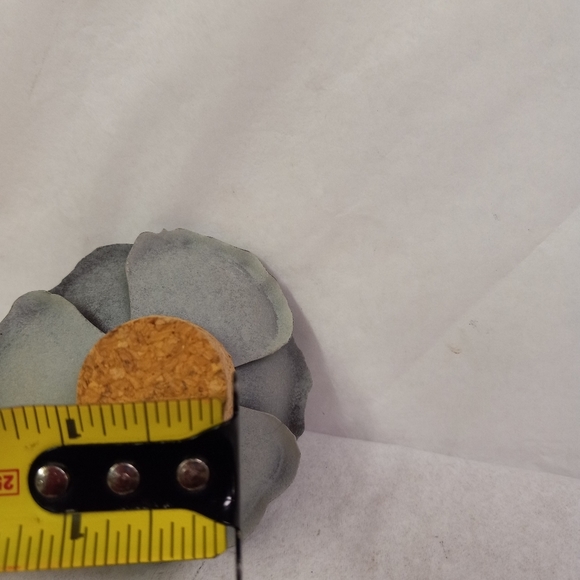 VINTAGE Collectible Gray Speckled Metal Rose Decorative Cork Bottle Stopper - Picture 5 of 6